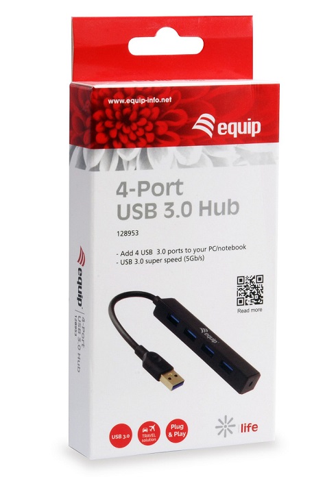 Hub USB 3.0 Equip 4 X USB 3.0 Preto 3